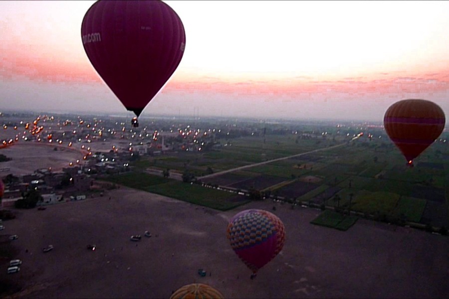 Hot-air ballooning over Luxor